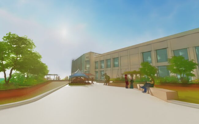 Sketch of external area of proposed King Alfred